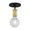 Nuvo Fixture, Semi Flush, 1-Lght, Incandescent, 100W, 120V, A19, Medium Bse, Weight: 1.56 60/7343 - alternate 3